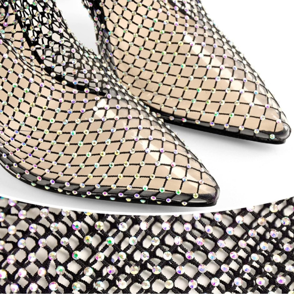 Black Rhinestone Boots 👢 - Picture 6 of 8